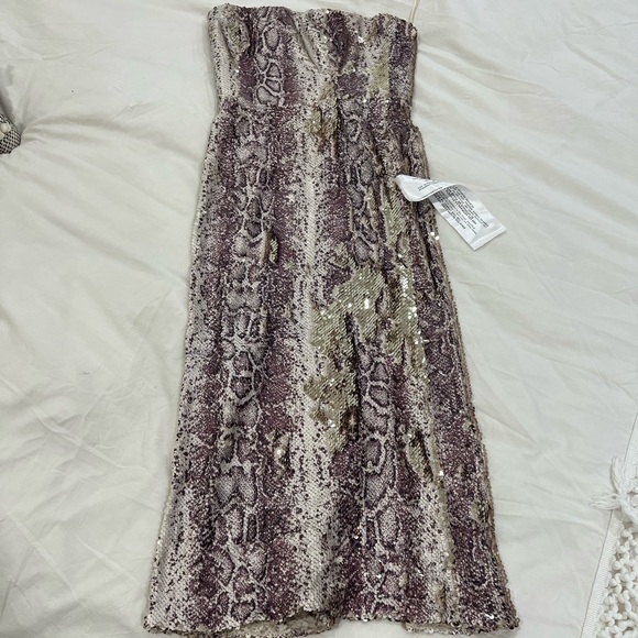Dress the Population- VIOLET WOMENS SEQUINED SNAKE PRINT PARTY DRESS- NWT - Picture 4 of 8